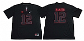 Alabama Crimson Tide 12 Joe Namath Black Shadow Nike College Football Jersey,baseball caps,new era cap wholesale,wholesale hats